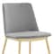 Armen Living Messina Modern Gray Velvet and Gold Metal Leg Dining Room Chairs, PK2 LCMSSIGLGRY - alternate 4